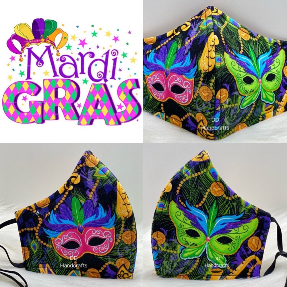 Mardi Gras adult face mask